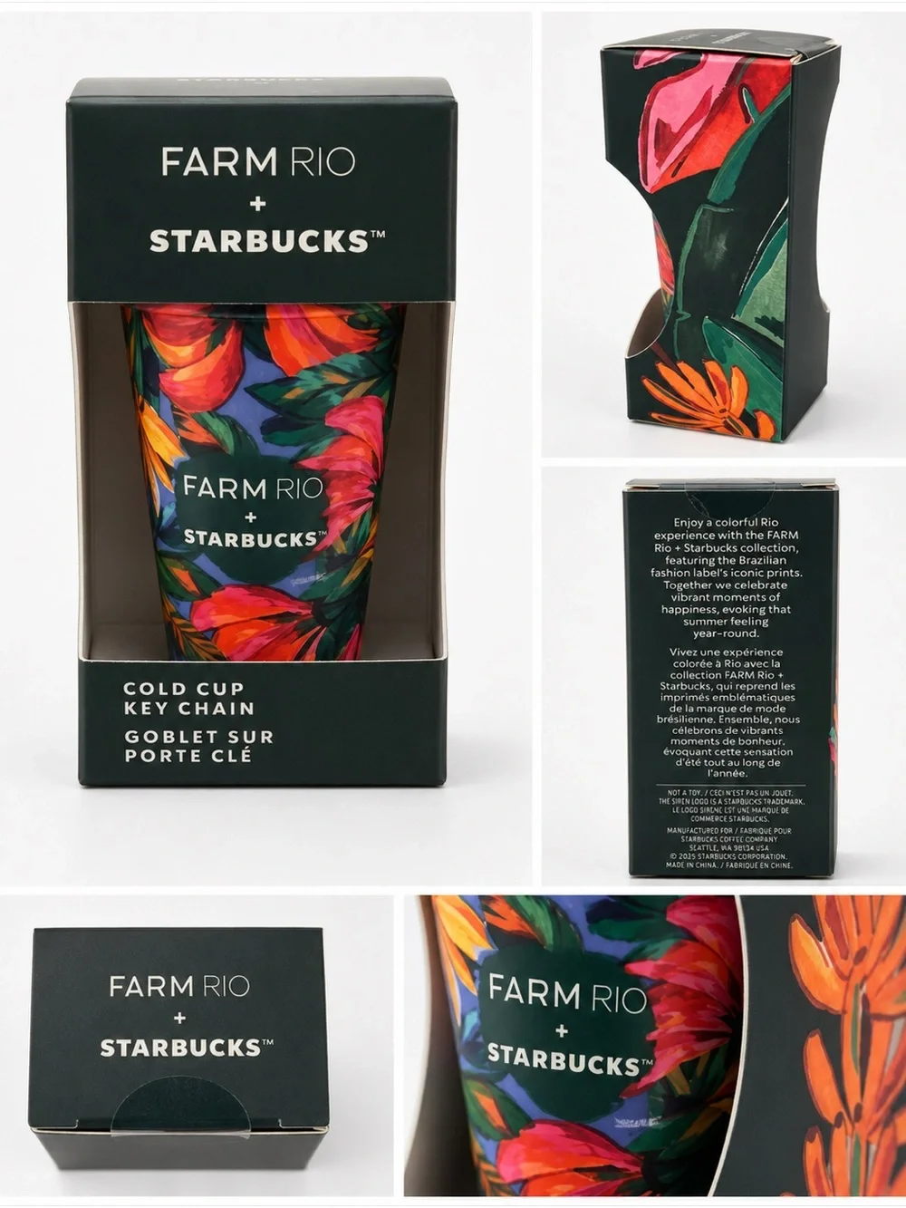 NIB Starbucks x FARM Rio Cold Cup Keychain